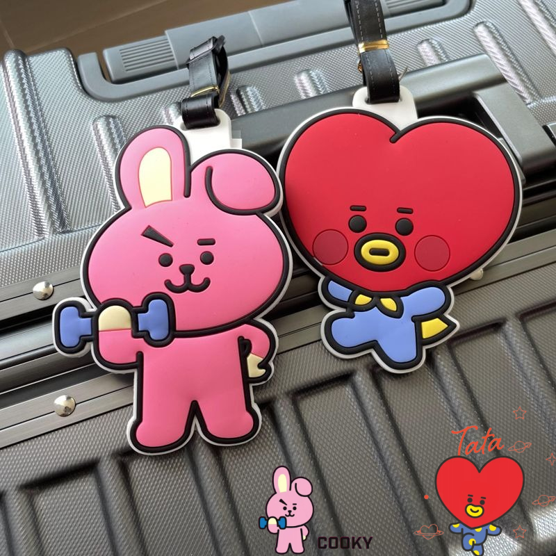 Travel Accessories Kit - พวงกุญแจการ์ตูน BT21 น่ารัก สไตล์คาวาอี้ ใช้ได้ทั้งชายหญิง ใช้ติดกระเป๋าเดินทาง