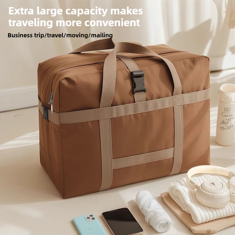 Travel Accessories Gadget - กระเป๋าเดินทางขนาดใหญ่พิเศษแบบพับได้ ทำจากผ้า Oxford สำหรับขนย้าย ใส่สัมภาระขึ้นเครื่องบินได้ กันน้ำ