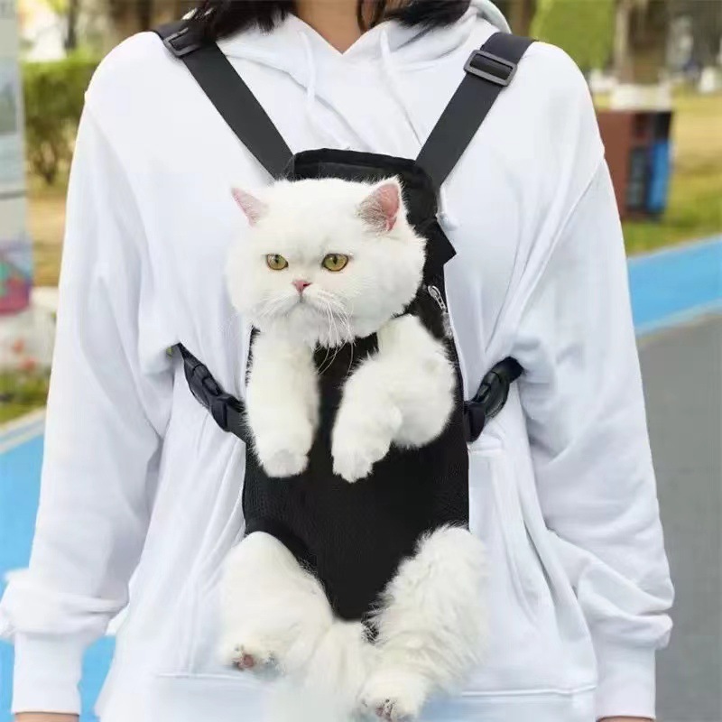 Travel Accessories For Dogs - กระเป๋าเป้สะพายหลังสำหรับสัตว์เลี้ยงขนาดเล็ก ระบายอากาศได้ดี ใช้งานได้โดยไม่ต้องใช้มือ เหมาะสำหรับการเดินทางกลางแจ้ง