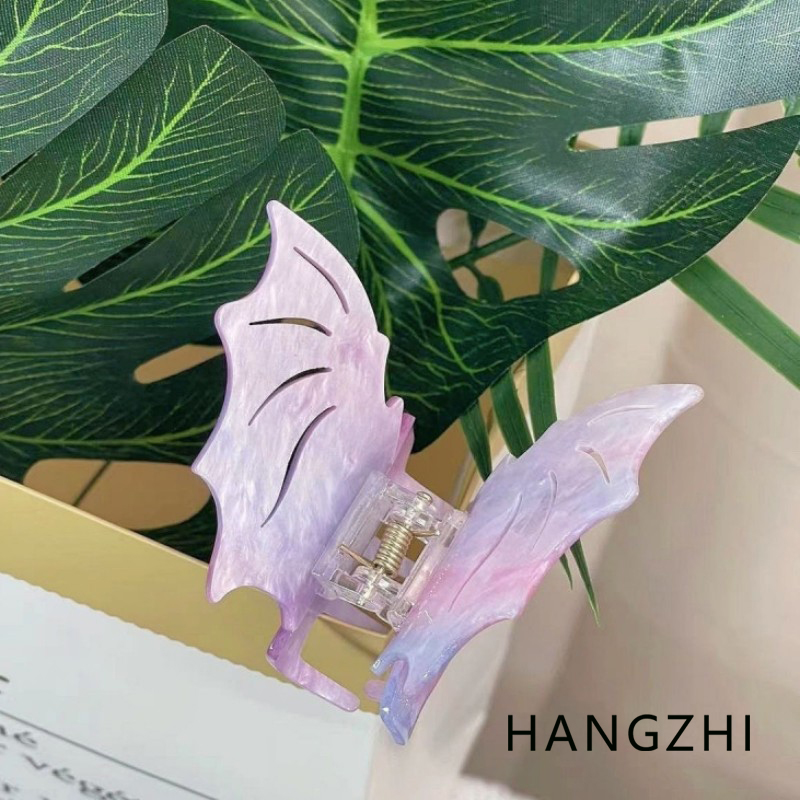 Travel Accessories For Girls - Hangzhi กิ๊บหนีบผมค้างคาวกลิตเตอร์เนื้อบางสีม่วงสุดสร้างสรรค์คลิปหนีบปลาฉลามสัตว์แปลกสุดสร้างสรรค์เครื่องประดับผมแต่งกายสำหรับผู้หญิงหญิงสาววันหยุด