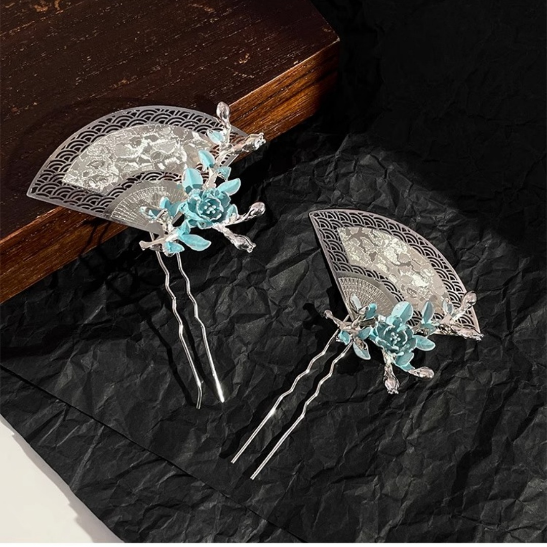 Travel Hair Accessories - กิ๊บติดผมทรงพัดสไตล์จีนแบบใหม่ สวยหรู ดูแพง ระดับไฮเอนด์ กิ๊บติดผมแบบส่าย ใช้กับชุดกี่เพ้าสำหรับผู้หญิง