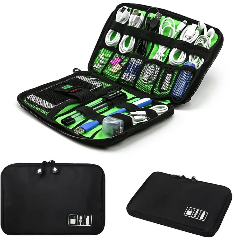 Travel Accessories Kit - ชุดอุปกรณ์จัดเก็บสายเคเบิล กระเป๋าเก็บสาย USB สายหูฟัง ปากกา พาวเวอร์แบงค์