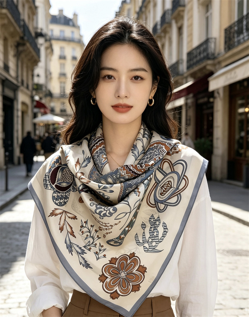 ผ้าพันคอพิมพ์ลายม้าสำหรับผู้หญ - Travel Hair Accessories บทวิจารณ์และราคา