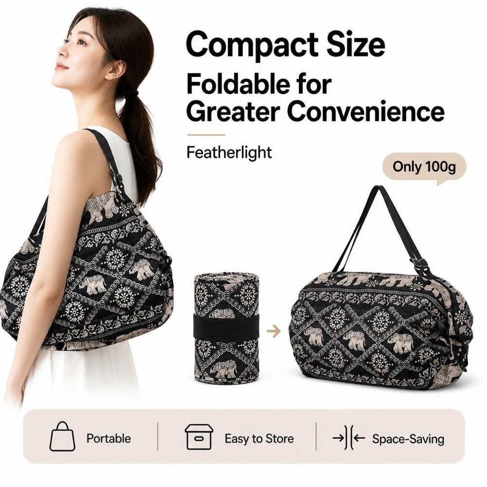 กระเป๋าช้อปปิ้งขนาดใหญ่สไตล์ญี - Travel Accessories Market บทวิจารณ์และราคา